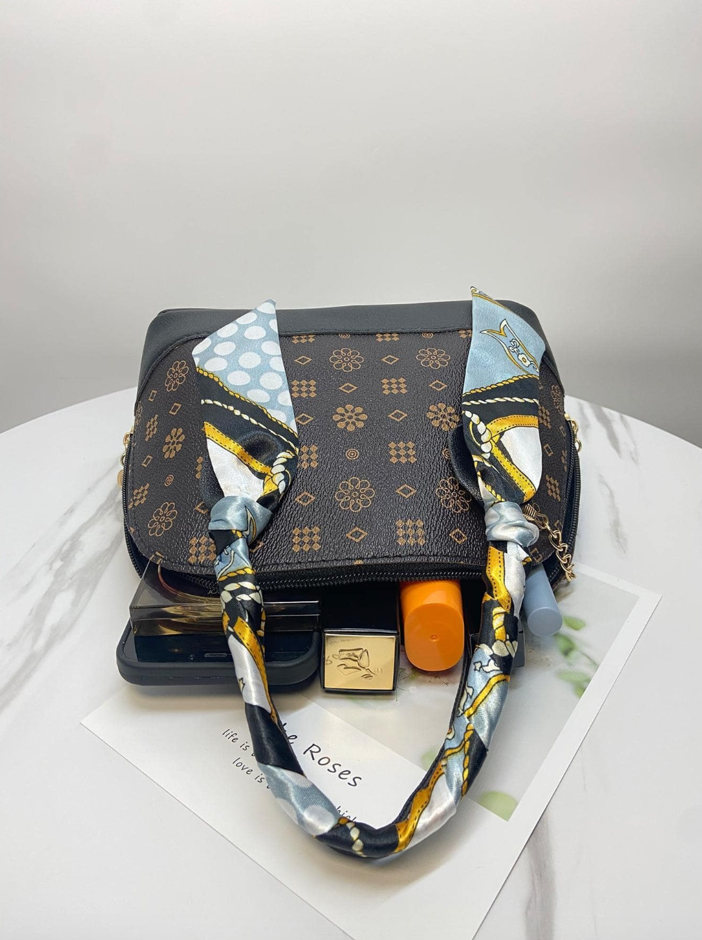 Mini Geometric Print Handbag