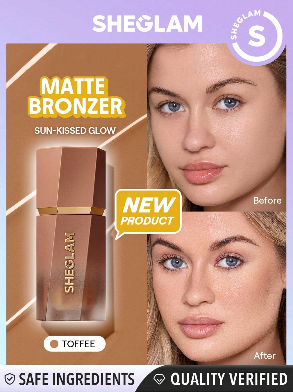 SHEGLAM Sun Beam Matte Liquid Bronzer-Toffee Bronzer