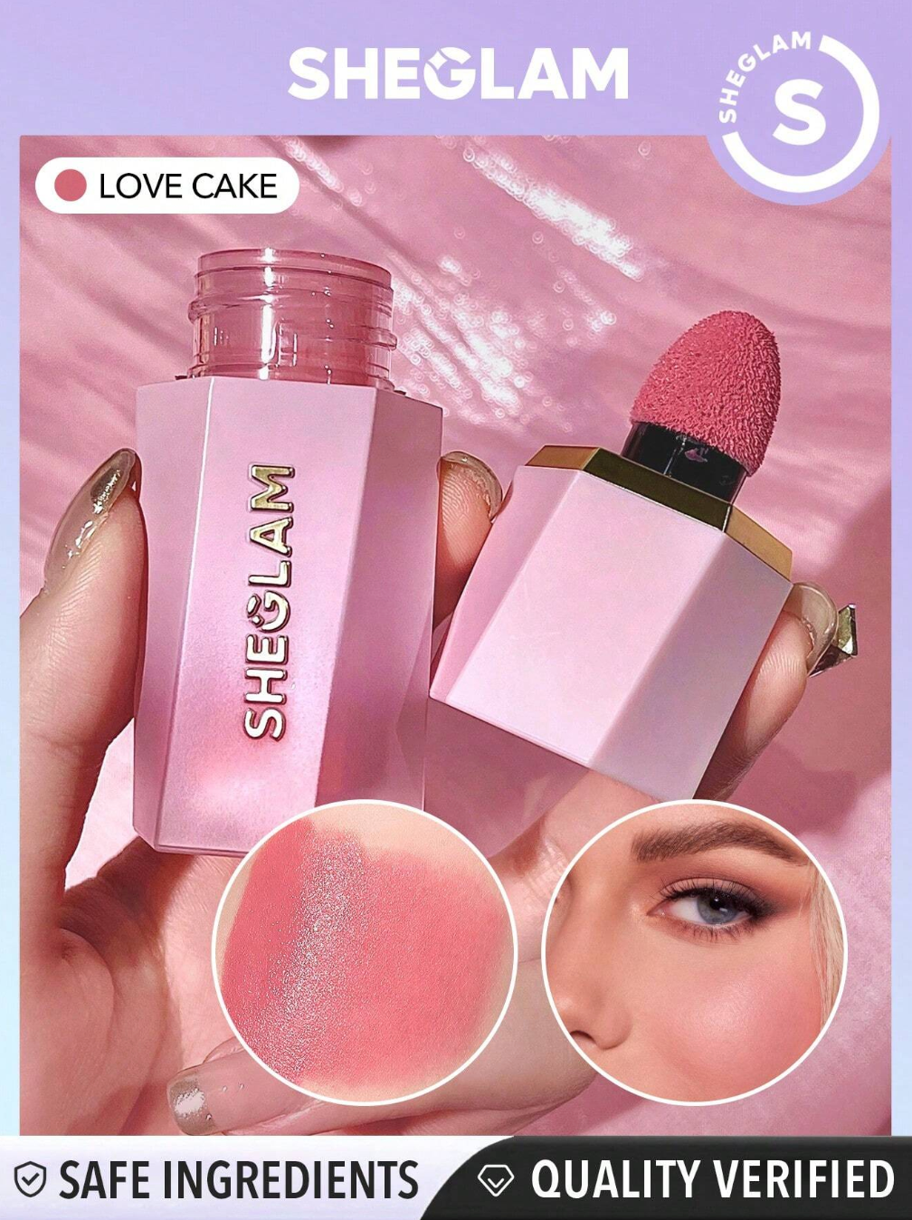 SHEGLAM Color Bloom Liquid Blush Matte Finish-Love Cake