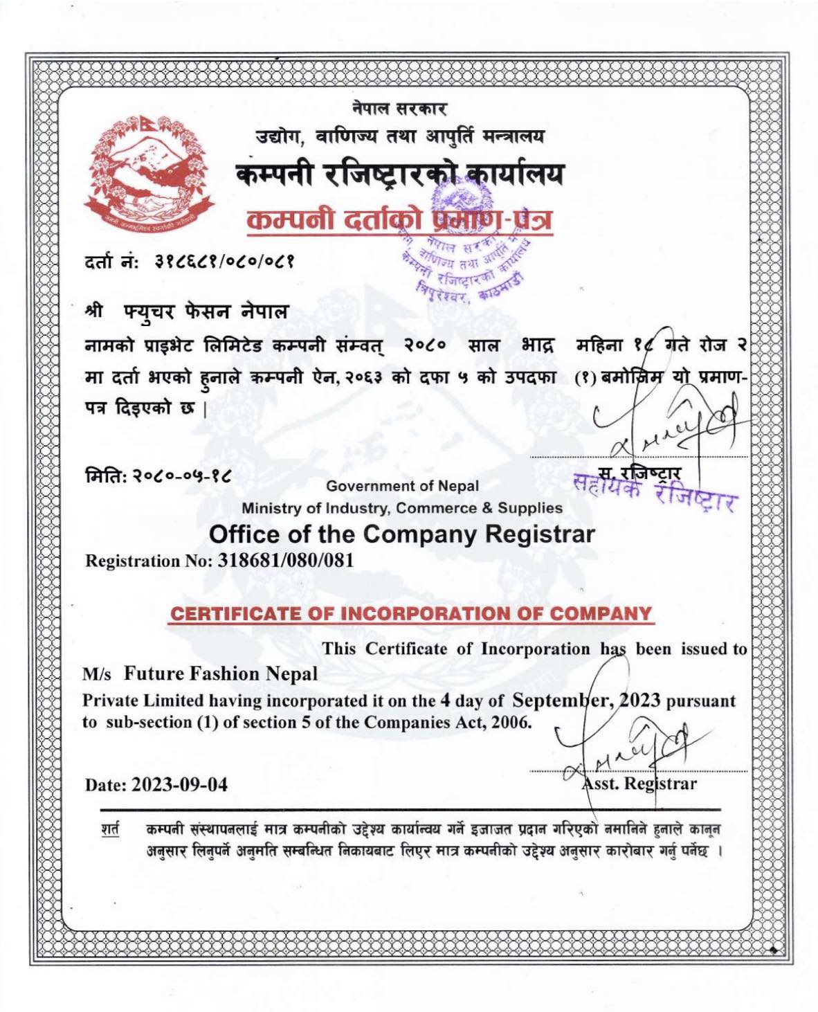 Company Registration Number