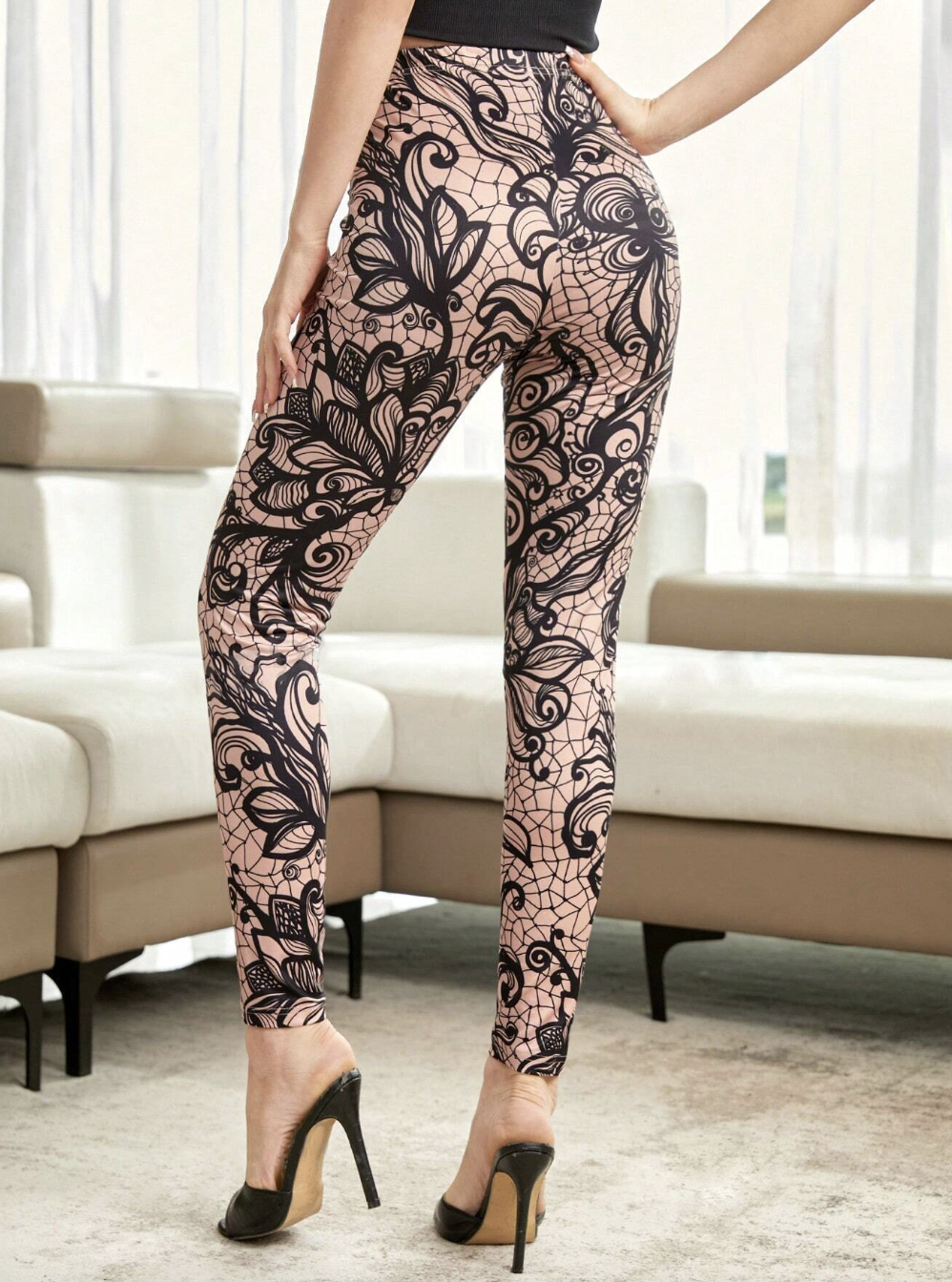 Floral Print High Waist Leggings