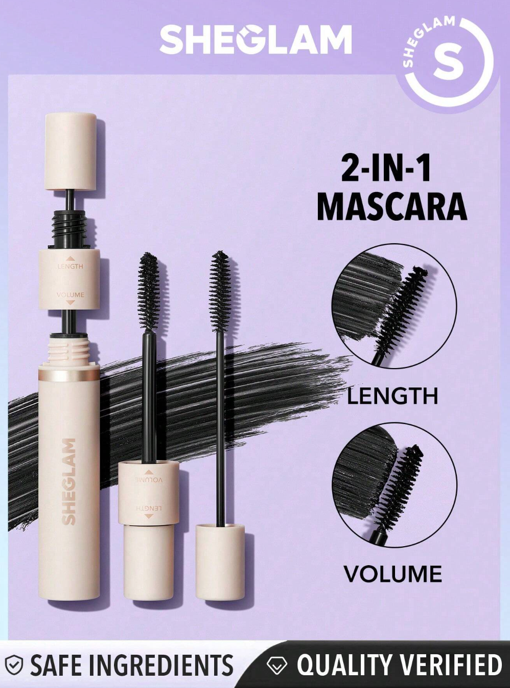 SHEGLAM Lash 2-In-1 Double Head Brush Long-Lasting Thick Lengthening Mascara