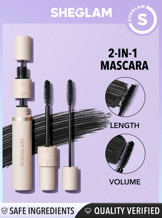 SHEGLAM Lash 2-In-1 Double Head Brush Long-Lasting Thick Lengthening Mascara