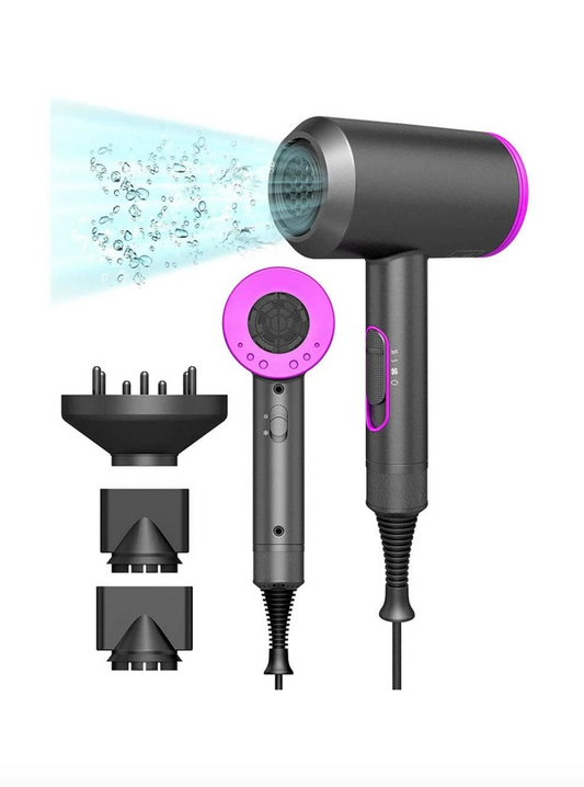 1800W Quick Dry Low Noise Hair Dryer With 2 Concentrator Nozzles