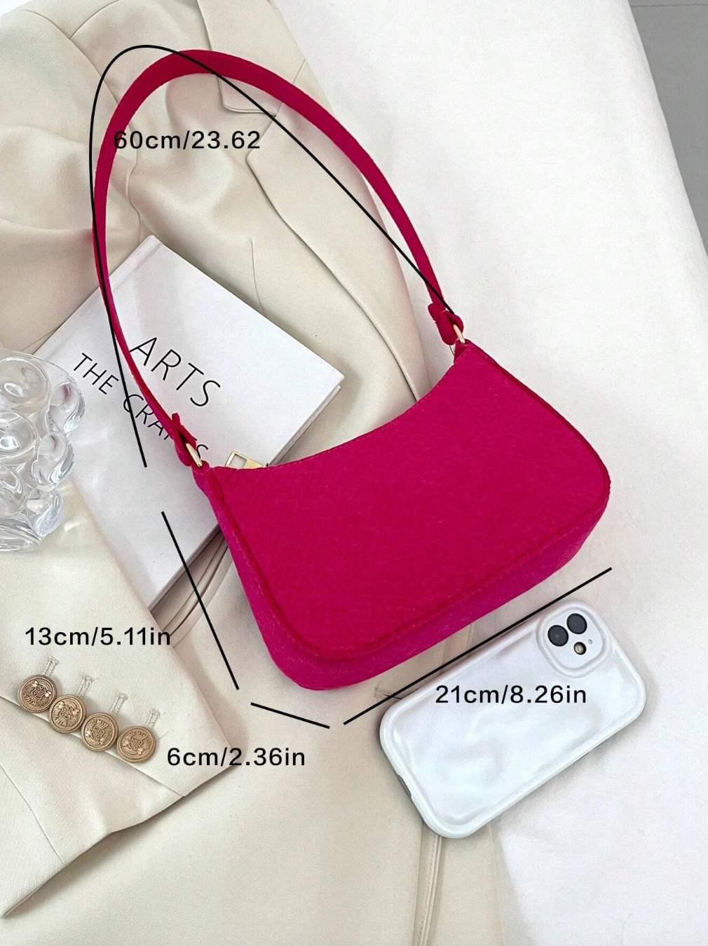 New Fashion Shoulder Bag, Zipper Closure, Underarm Bag