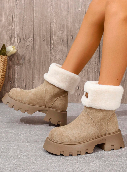 Wedge Heel Chunky Sole Boots