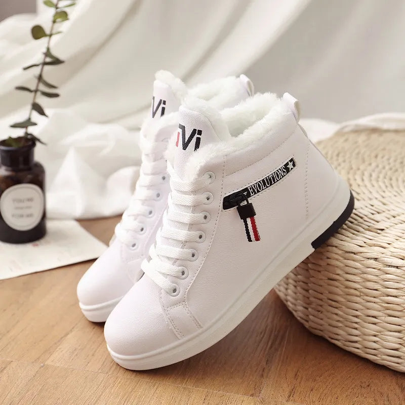 Trendy stylish women’s sneaker in white