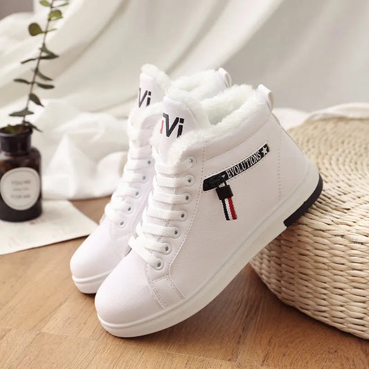 Trendy stylish women’s sneaker in white