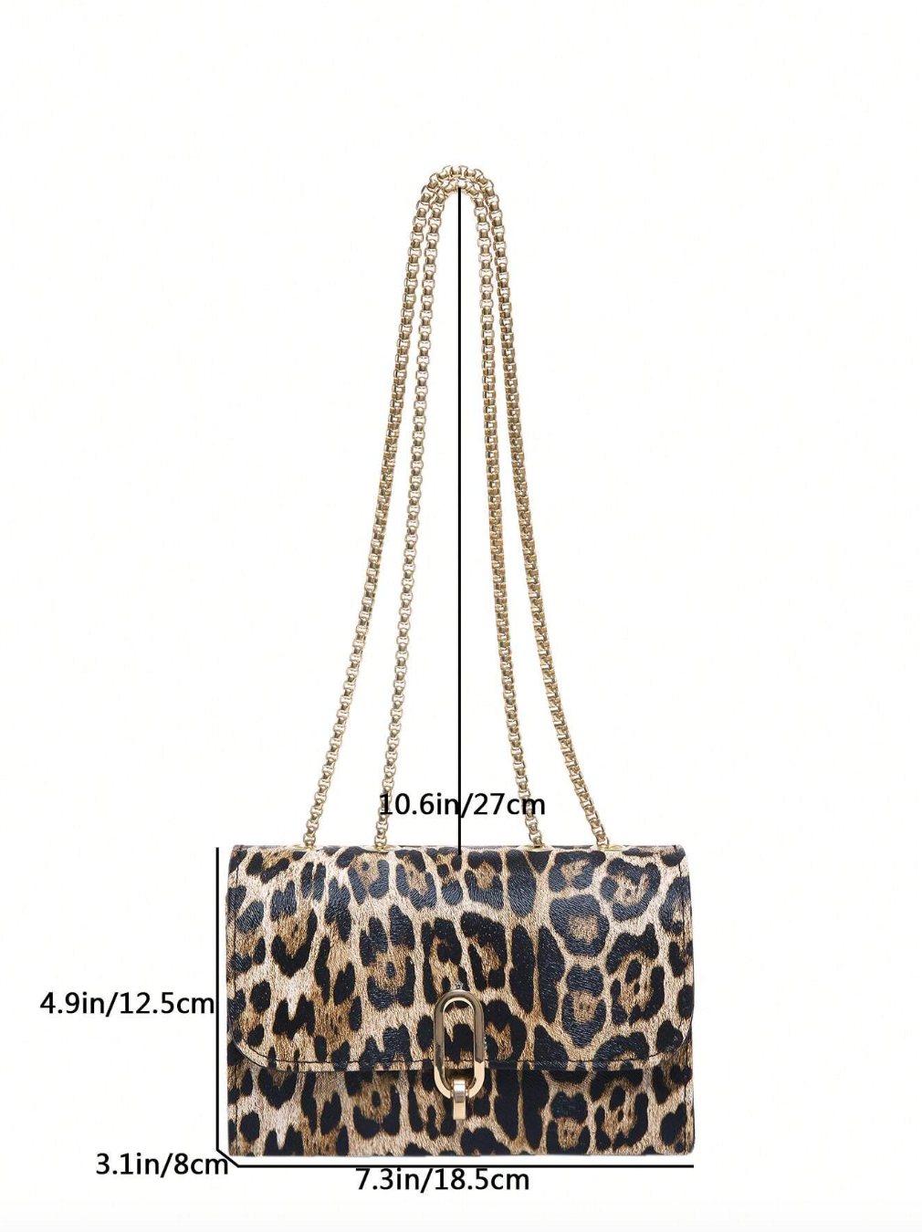 Leopard Print Mini Square Bag