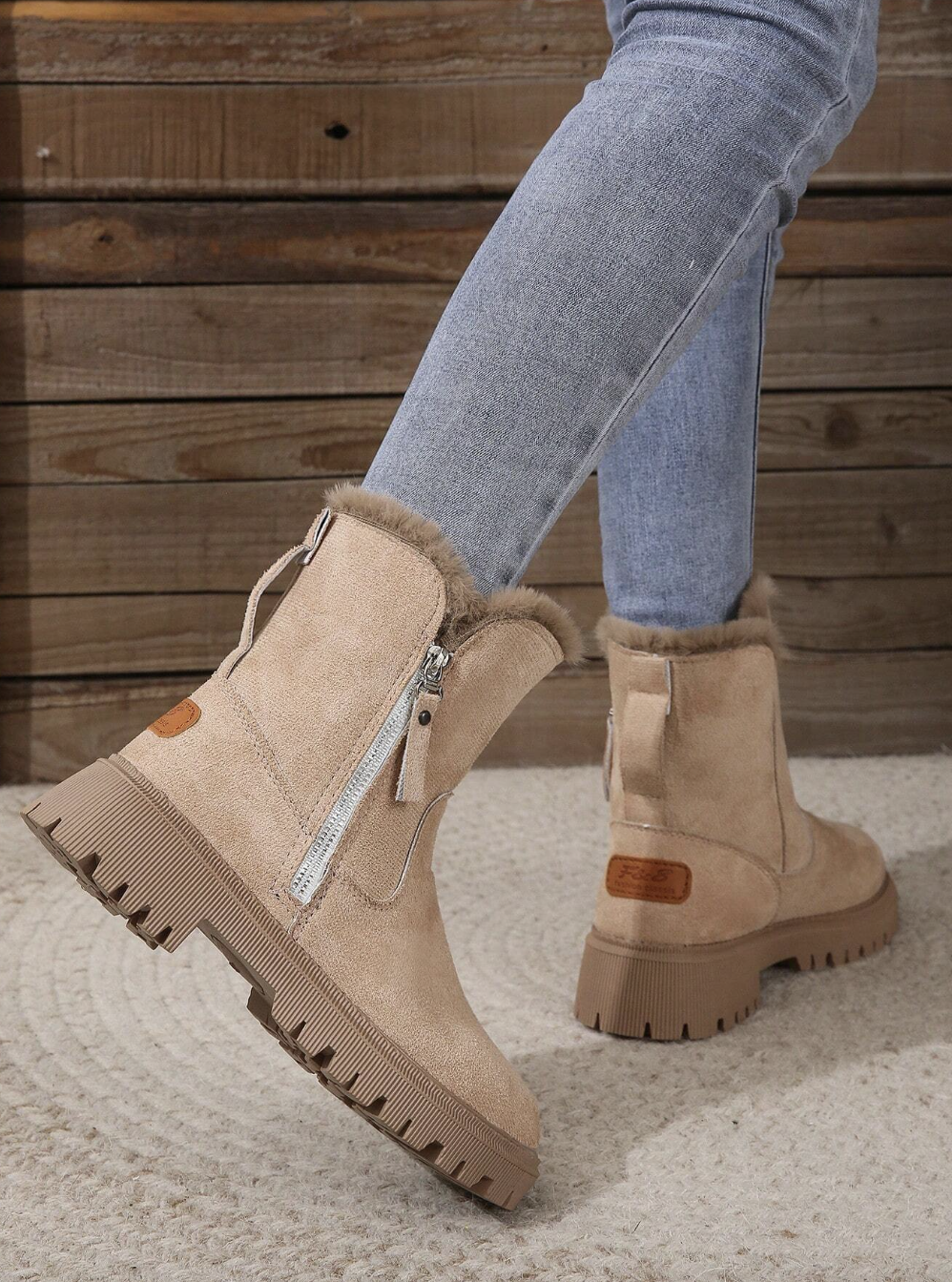 Wedge Heel Chunky Sole Boots