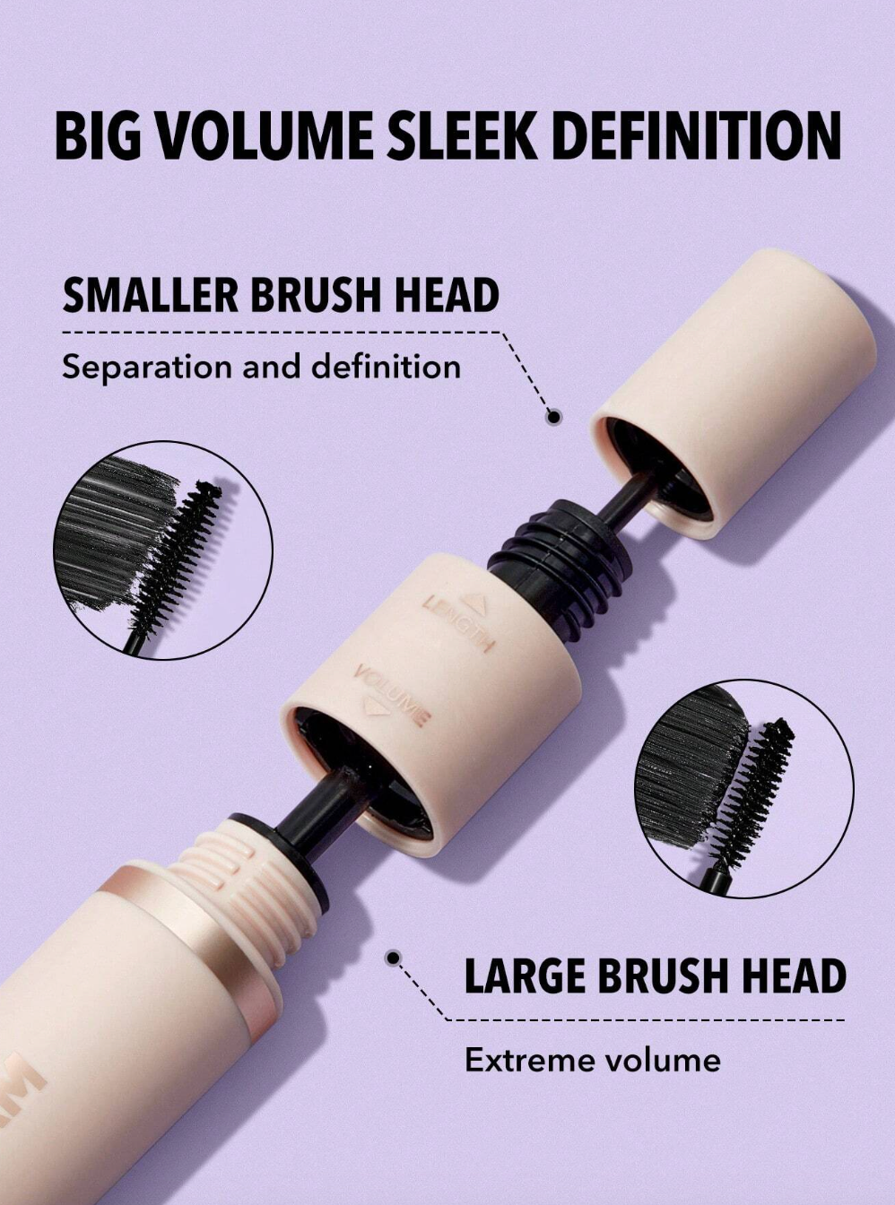 SHEGLAM Lash 2-In-1 Double Head Brush Long-Lasting Thick Lengthening Mascara