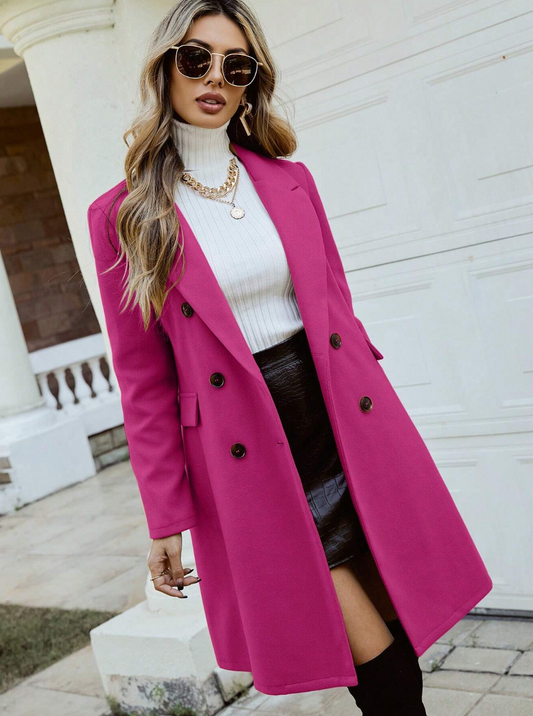 Lapel Collor Double Breasted Overcoat