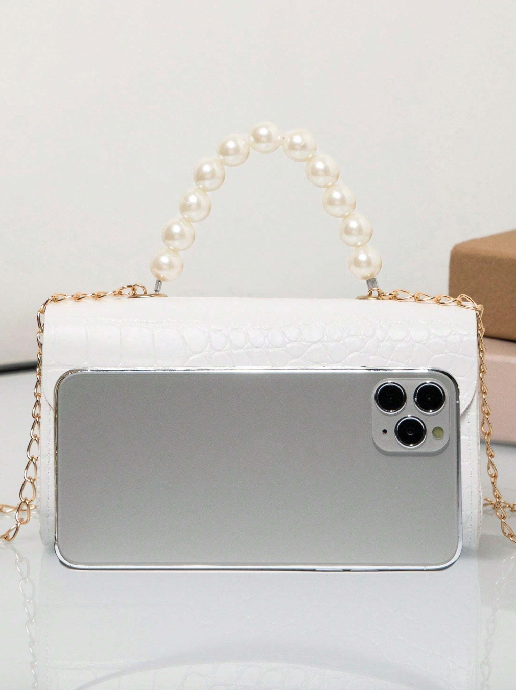 Single Shoulder Cross-Body Pearl Pillow Bag