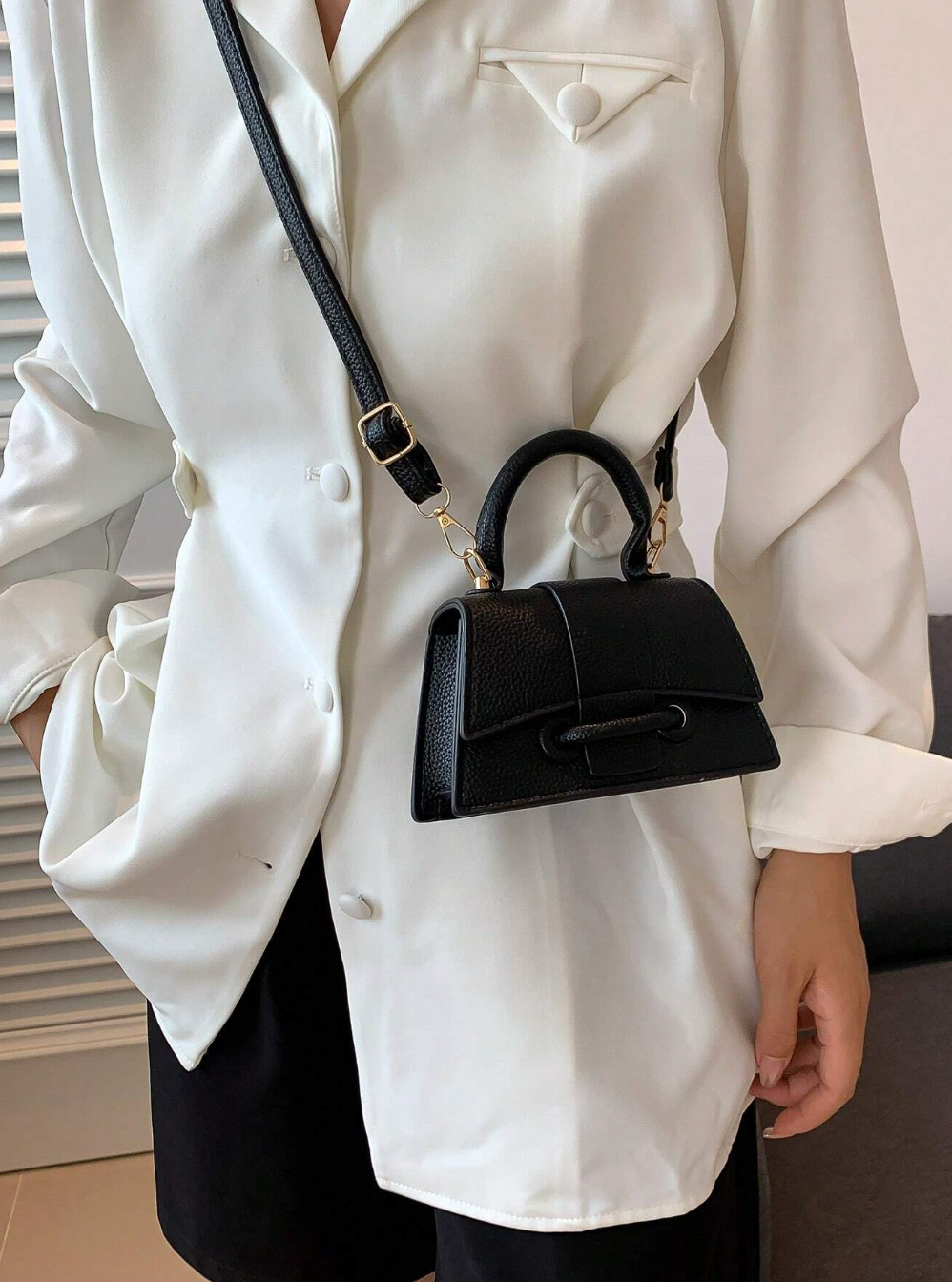 Solid Color Versatile Handbag