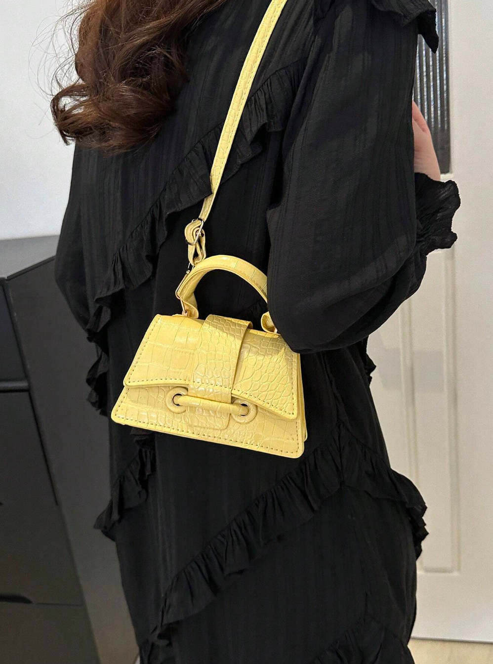 Solid Color Versatile Handbag