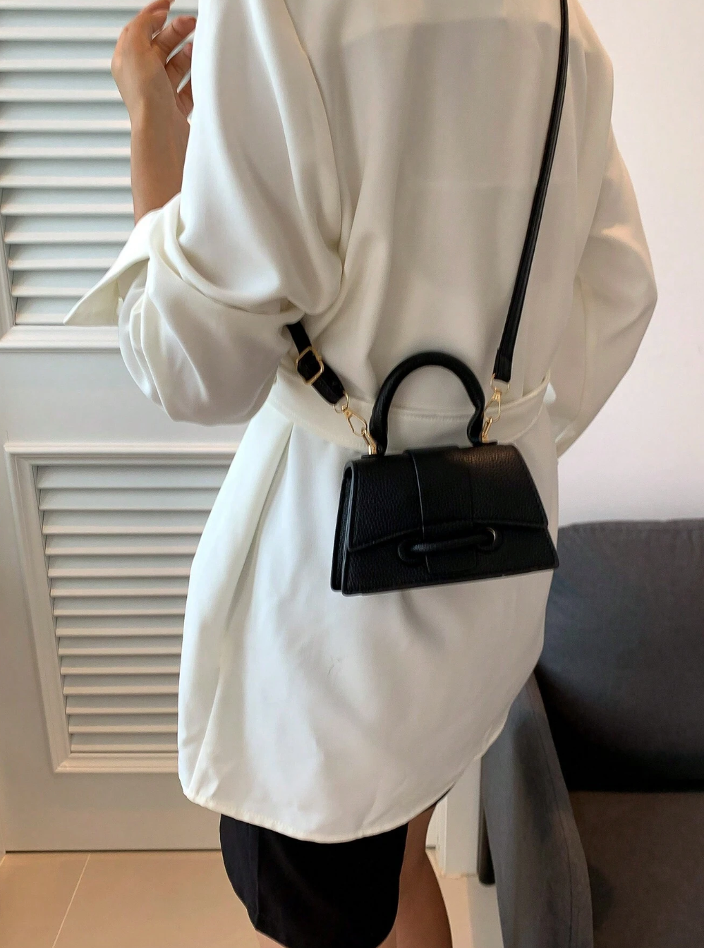 Solid Color Versatile Handbag