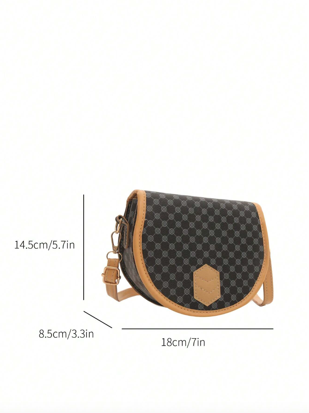 Crossbody Bag With Saddle Design, Lightweight Fashionable Bag