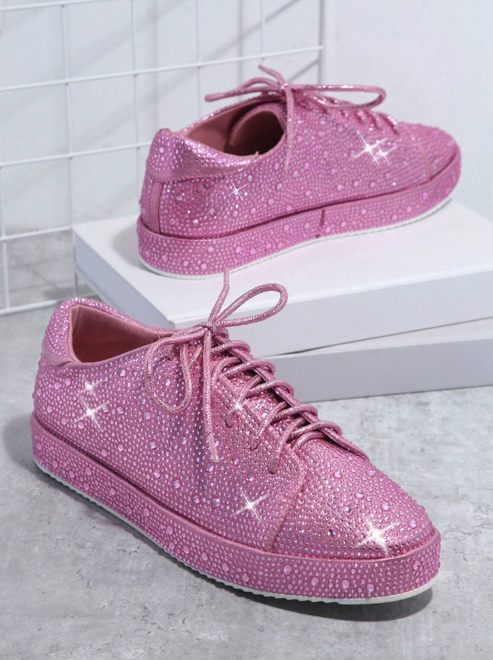 Glitter Lace Up Sneakers