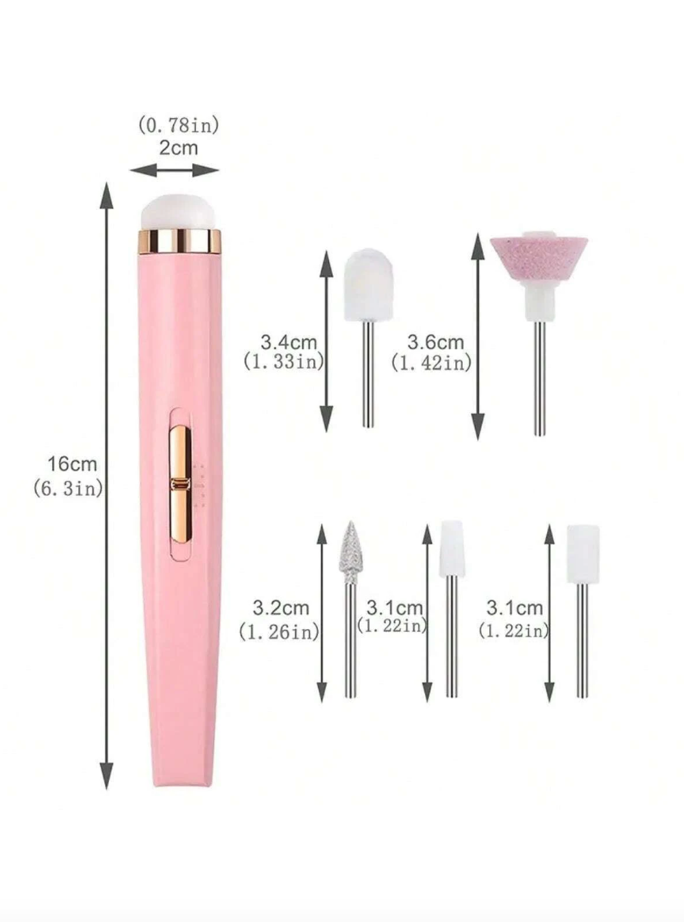 5 In 1 Electric Nail Polish Drill Machine With Light Portable Mini Electric Manicure Art Pen Tools For Gel Remover