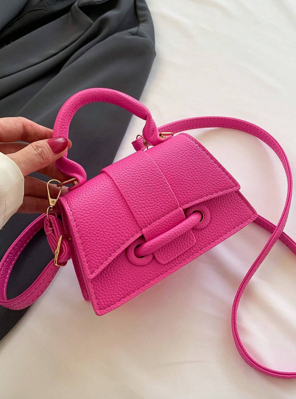 Solid Color Versatile Handbag