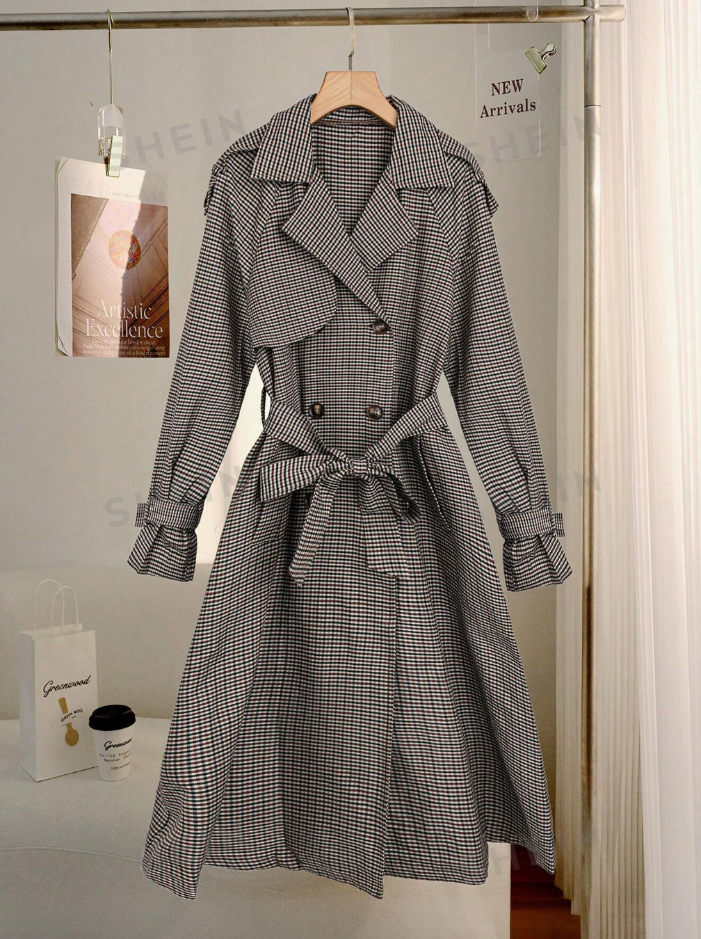 Long Sleeve Coat With Flat Lapel