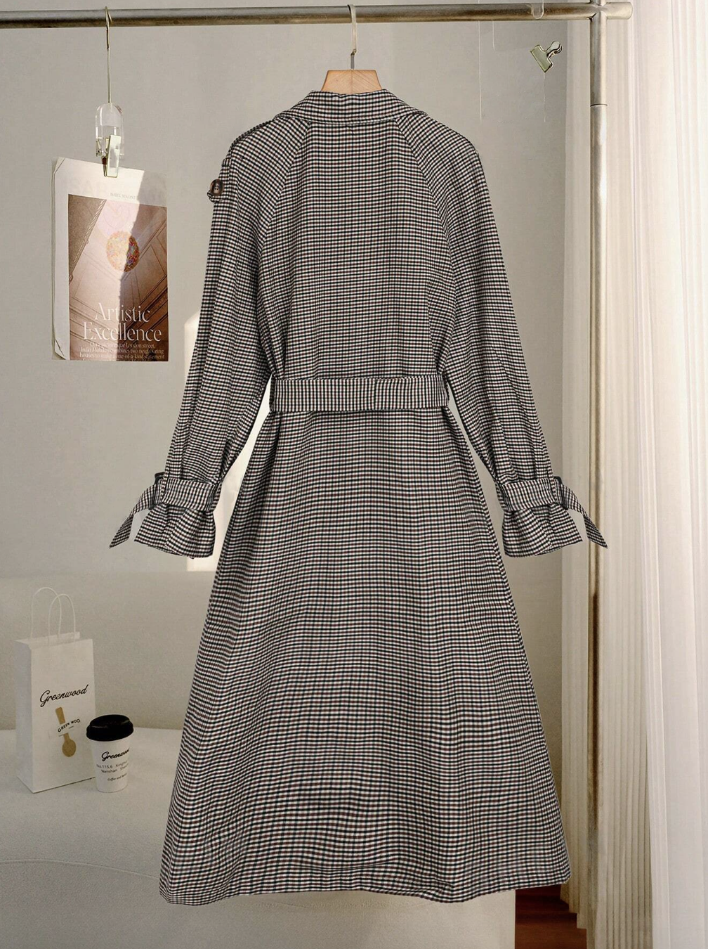 Long Sleeve Coat With Flat Lapel