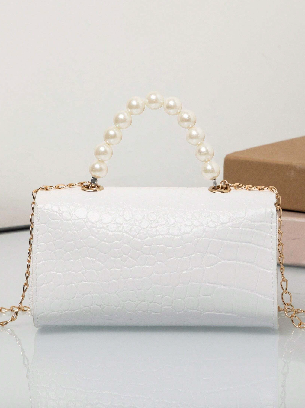 Single Shoulder Cross-Body Pearl Pillow Bag