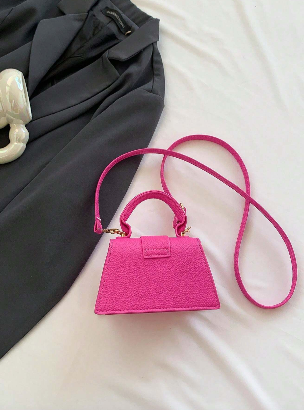 Solid Color Versatile Handbag