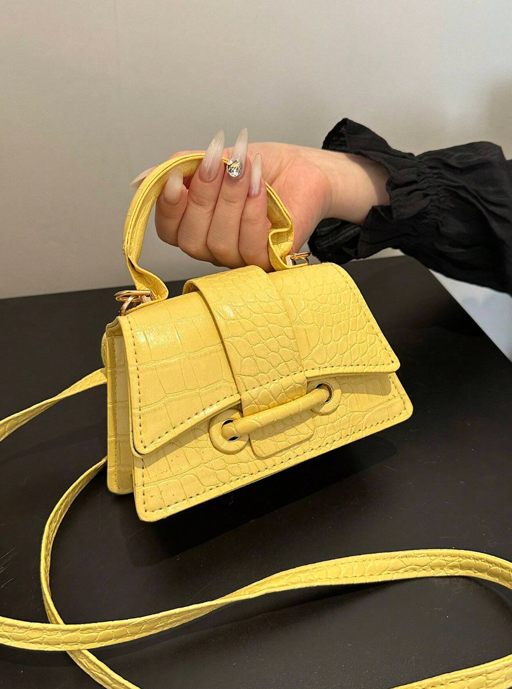 Solid Color Versatile Handbag