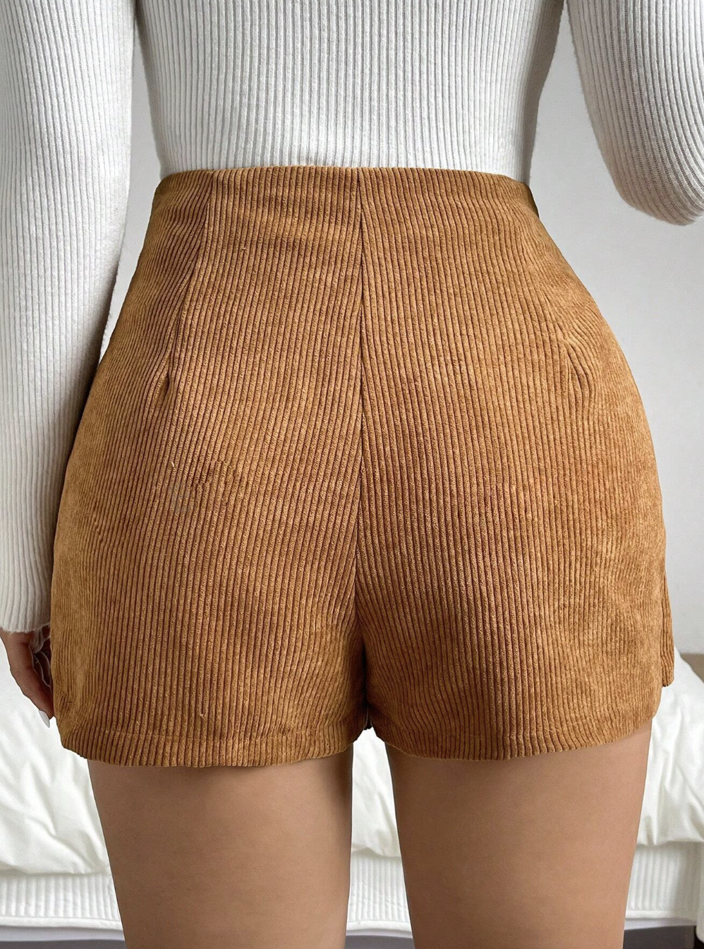 Button Detail Wrap Skort