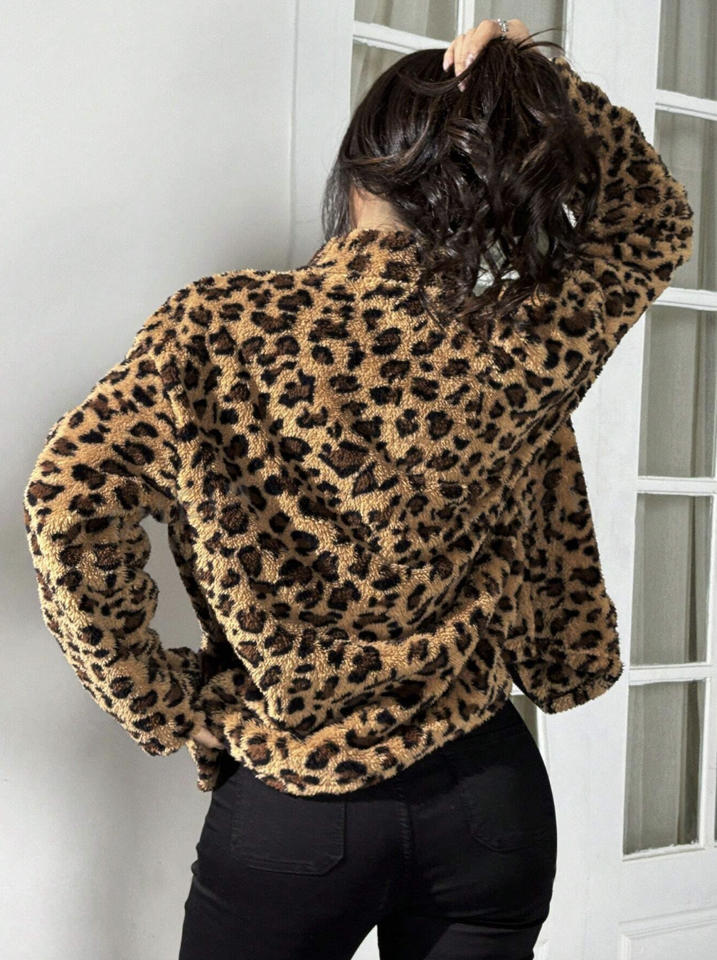 Leopard Print Fur Coat
