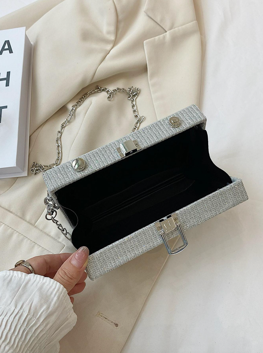 Mini Camera Design Chain Strap Box Bag