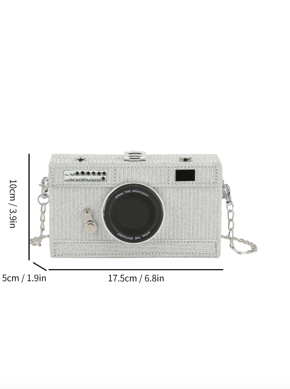 Mini Camera Design Chain Strap Box Bag