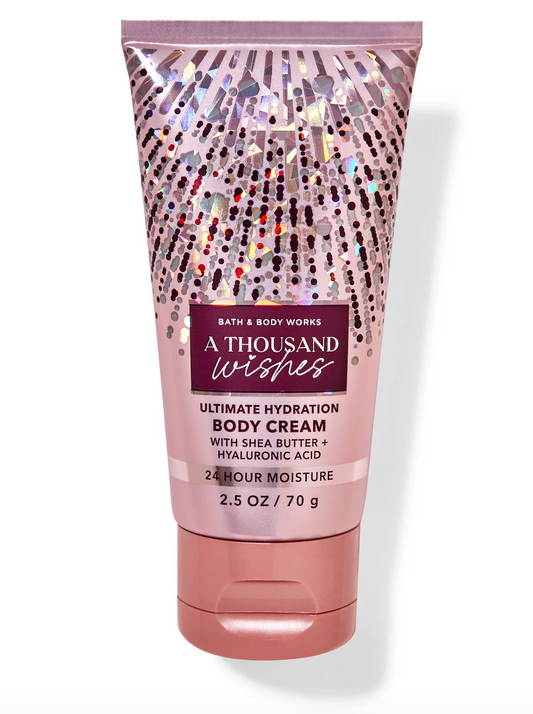 A Thousand Wishes Travel Size Ultimate Hydration Body Cream By Bath and Bodyworks