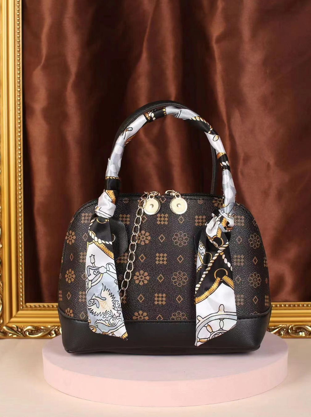Mini Geometric Print Handbag