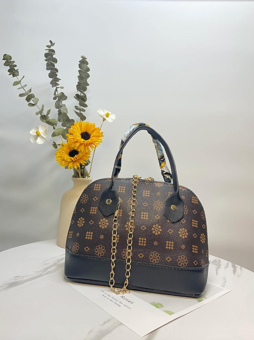 Mini Geometric Print Handbag