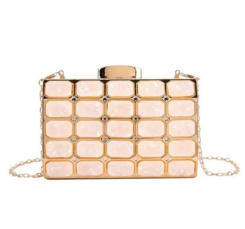 Luxurious clutch for women with side chain